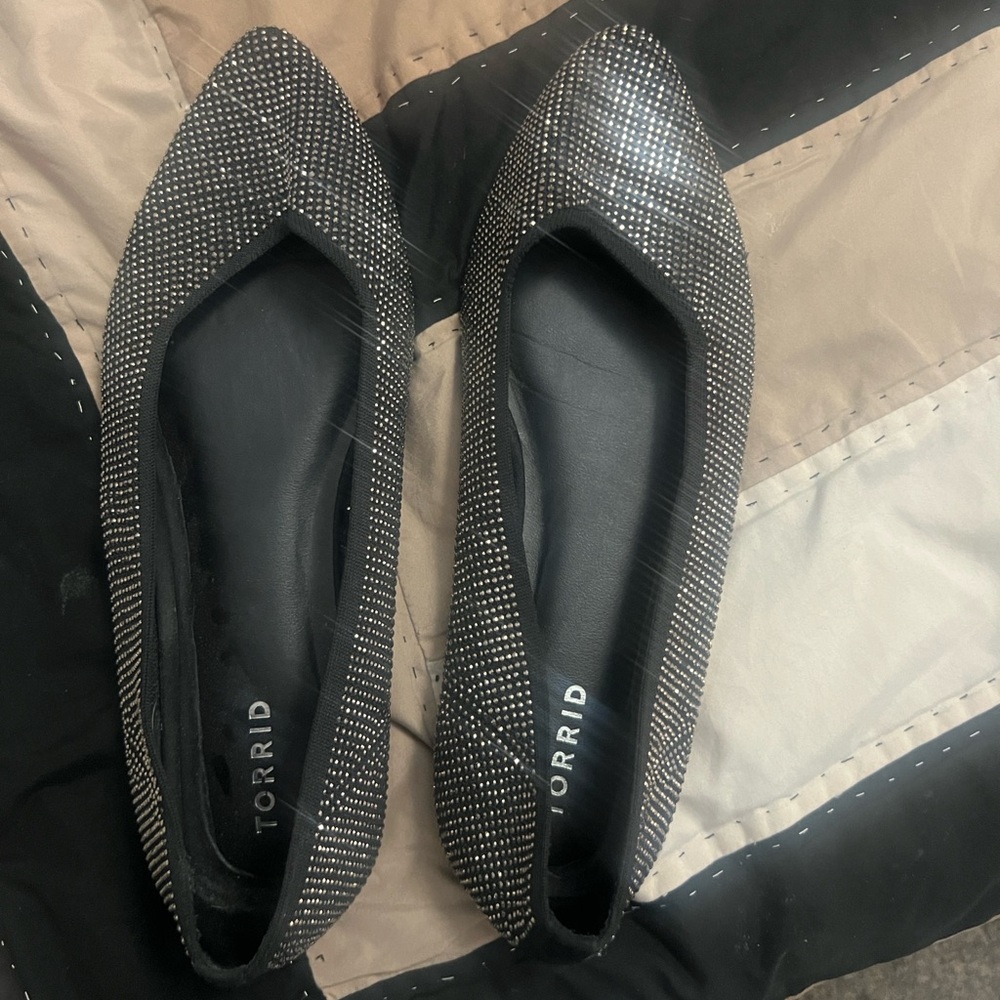 Black with silver rhinestones